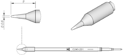 C245201 JBC Soldering tips, desoldering tips and hot air nozzles