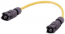 Sensor actuator cable, Han 1A CA M12, X coding to Han 1A CA M12, X coding, 8 pole, 2 m, PVC, yellow, 33505252808020