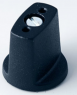 Toggle knob, 4 mm, plastic, black, Ø 16 mm, H 16 mm, A2316040