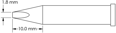 GT6-CH0018S METCAL Soldering tips, desoldering tips and hot air nozzles