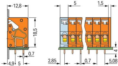 741-210 WAGO PCB Terminal Blocks Image 2