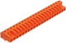 Socket header, 21 pole, pitch 5.08 mm, angled, orange, 232-281