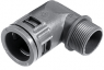 90° hose fitting, M10, polyamide, IP68/IP69, black, (L) 34.5 mm