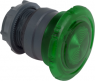 Pushbutton, illuminable, groping, waistband round, green, front ring black, mounting Ø 22 mm, ZB5AW733