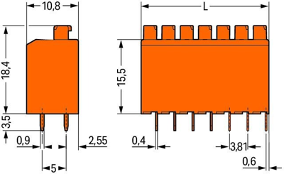 735-122 WAGO PCB Terminal Blocks Image 2