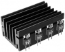 Extruded heatsink, 37.5 x 46 x 33 mm, 5.85 to 2.8 K/W, black anodized