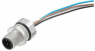 Sensor actuator cable, M12-flange plug, straight to open end, 8 pole, 0.5 m, PUR, 2 A, 1861180000