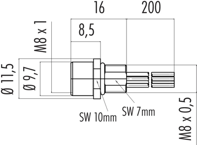 76 6018 0111 00008-0200 binder Sensor-Actuator Cables Image 2