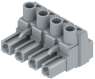 Socket header, 4 pole, pitch 7.62 mm, straight, gray, 2446080000