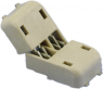 Socket header, 2 pole, pitch 4 mm, straight, white, 5254-02-30-55-TR