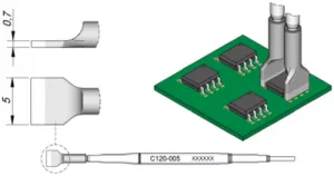 C120005 JBC Soldering tips, desoldering tips and hot air nozzles