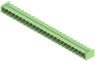 Pin header, 24 pole, pitch 5.08 mm, angled, green, 2004470000