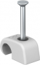 Nail clamp, max. bundle Ø 12 mm, polypropylene, light gray, (L x W x H) 19.1 x 8.3 x 10.1 mm