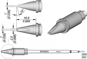 R470018 JBC Soldering tips, desoldering tips and hot air nozzles