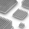 Pin heatsink, 10 x 10 x 12.5 mm, 22.5 to 15.5 K/W, natural aluminum