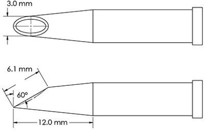 GT4-HF6030V METCAL Soldering tips, desoldering tips and hot air nozzles