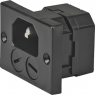 Combination element C14, screw mounting, plug-in connection, black, 0040.5000.2