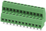 PCB terminal, 24 pole, pitch 3.81 mm, AWG 26-16, 8 A, screw connection, green, 1708136