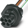 Sensor actuator cable, Cable plug, straight to open end, 5 pole, PPE, black, 32 A, 1344912