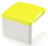 Plunger, square, (L x W x H) 11.65 x 11 x 11 mm, yellow, for short-stroke pushbutton, 5.05.512.002/2400