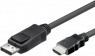 DisplayPort 1.2 to HDMI converter, male/male, black, 2 m