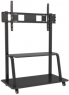 TV trolley, with shelf, (W x D) 1330 x 660 mm, for LCD LED TV 55 to 110 inch, max. 140 kg, ICA-TR31