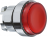 Pushbutton, illuminable, groping, waistband round, red, front ring silver, mounting Ø 22 mm, ZB4BW143