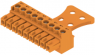 Socket header, 9 pole, pitch 3.81 mm, straight, orange, 1236320000