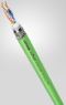 PUR ethernet cable, Cat 6A, ethernet/IP, 8-wire, AWG 24, green, 2170590