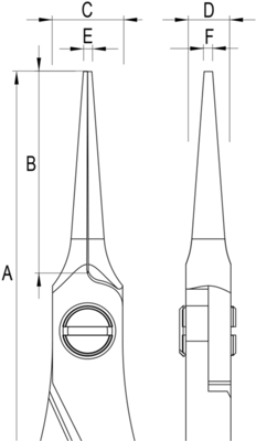 ES6025.CR.BG ideal-tek Flat Nose Pliers, Snipe Nose Pliers, Round Nose Pliers, Needle Nose Pliers Image 3