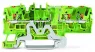3-conductor ground terminal block, 2.5 mm² DIN-rail 35x15 and 35x7.5, Push-in, green-yellow