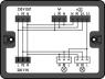 Distribution box, Motion, presence detector, 1 input, 5 outputs, Cod. A, MIDI, black