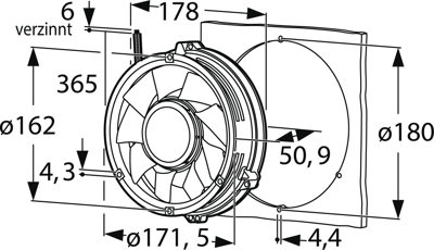 DV 6318/2TDH5P ebm-papst Tangential Blowers, diagonal fans Image 2