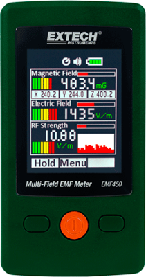 EMF450 Extech Luxmeter, Sound Level Meter, Magnetic Field Tester