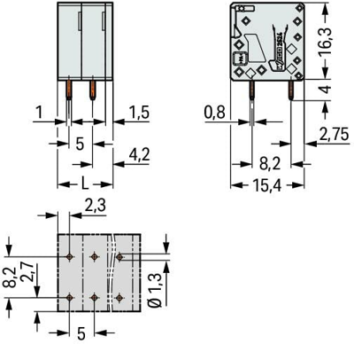 2624-3102/000-004 WAGO PCB Terminal Blocks Image 2