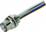 Sensor actuator cable, M12-flange socket, straight to open end, 4 pole, 0.3 m, PA, gray, 16 A, 21035962505