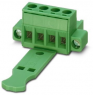 Socket header, 7 pole, pitch 5.08 mm, straight, green, 1918560