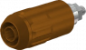 4 mm socket, screw connection, mounting Ø 12 mm, CAT II, brown, 66.9684-27