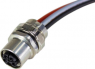 Sensor actuator cable, M12-flange socket, straight to open end, 4 pole, 0.3 m, 16 A, 21035992506