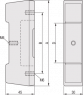 CompacPRO Rear Foot, 3 U, increased 45 mm