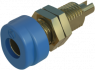 4 mm socket, screw connection, mounting Ø 6 mm, CAT O, blue, BUG 10 AU BL