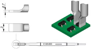 C120003 JBC Soldering tips, desoldering tips and hot air nozzles