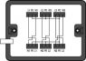 Distribution box, supply cable entry, 6 outputs, Cod. A, MIDI, black