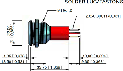 Q19F1CXXG24E APEM Signal Lamps, Indicators, Arrays Image 2