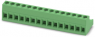 Socket header, 15 pole, pitch 5.08 mm, straight, green, 1757145