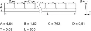 FCB-296-BLANK-600 MTC Contact Spring Strips