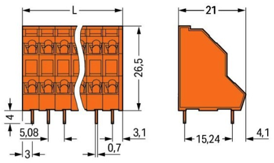 736-306 WAGO PCB Terminal Blocks Image 2