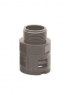 Straight hose fitting, M16, 10 mm, polyamide, IP68, gray, (L) 11.5 mm