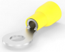 Insulated ring cable lug, 2.62-6.64 mm², AWG 12 to 10, 6.73 mm, M6, yellow