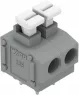 PCB terminal block, push-button, 1.5 mm², pitch 5/5.08 mm, 2-pole, Push-in CAGE CLAMP®, gray